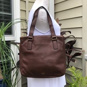 Fossil leather handbag